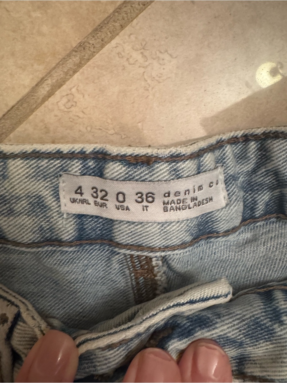 Denim&Co Light Blue High-Rise Frayed Jean Shorts - Picture 3 of 3